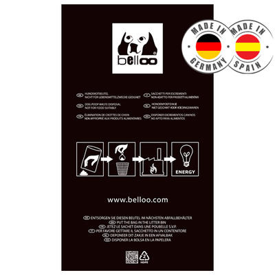 Auslaufmodell Hundekotbeutel schwarz HDPE mit Aufdruck (Karton à 2500 Stk.)
